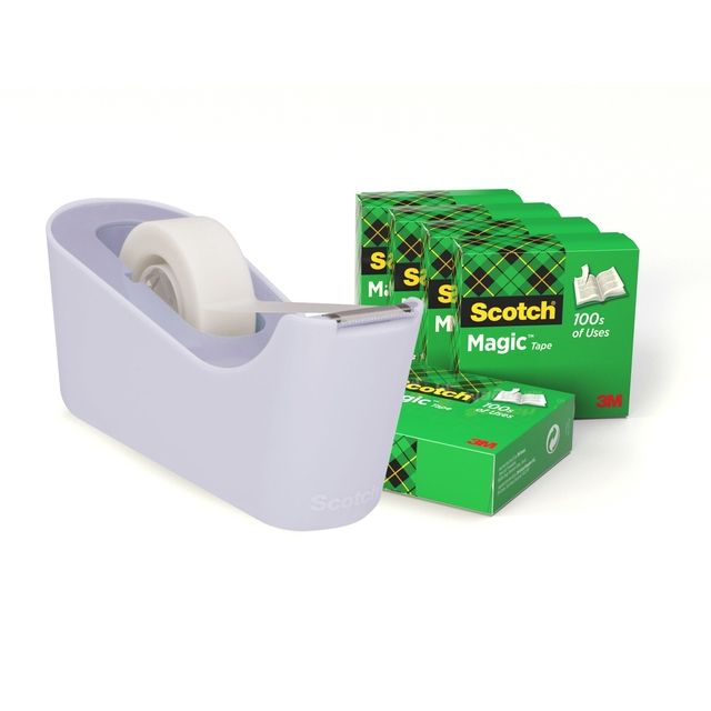 Scotch - Klebebandhalter C18 lavendel + 6 Rollen magic e 19mmx33m