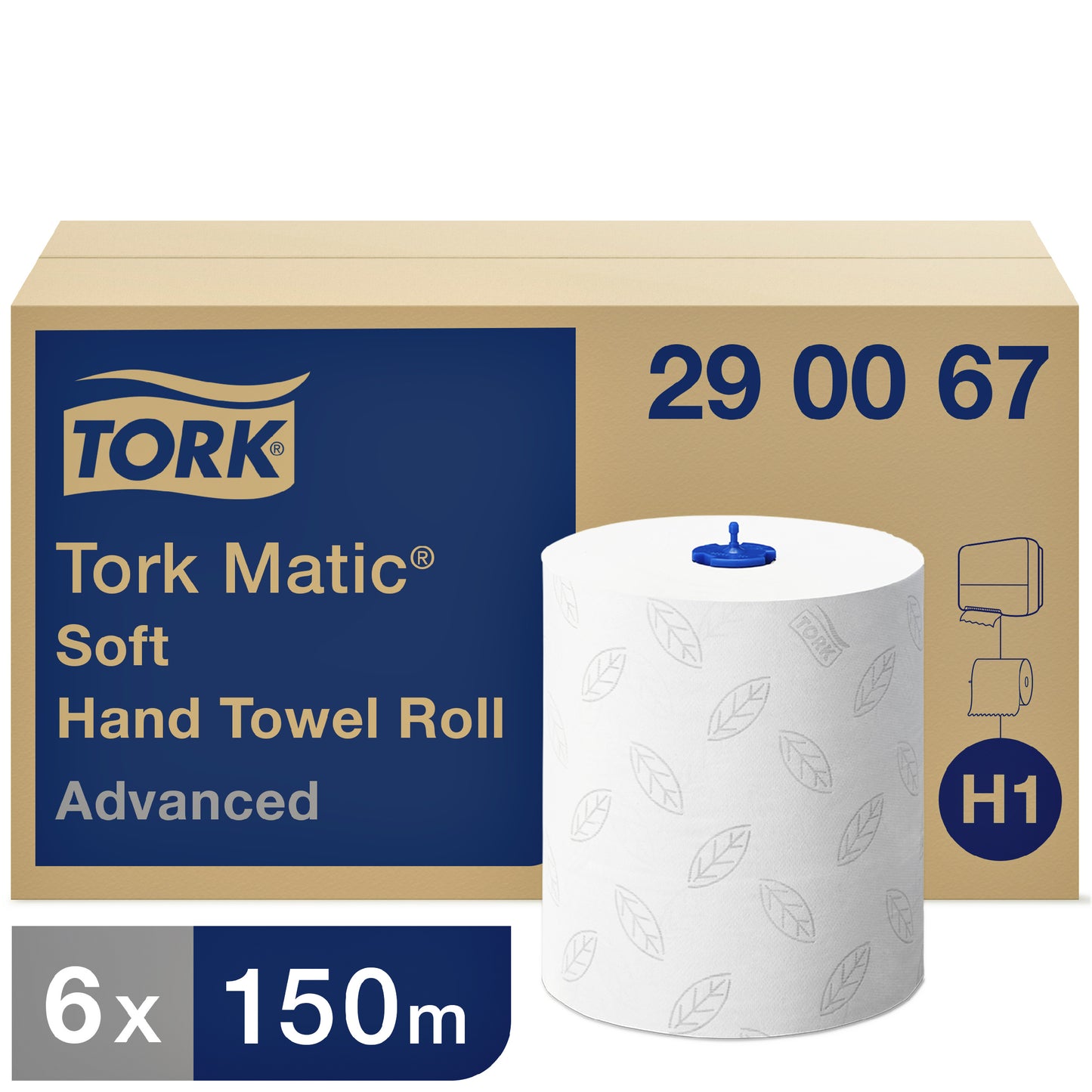 Tork - Handtuchrolle H1 Matic Advanced 2-lagig 150m weiß 290067
