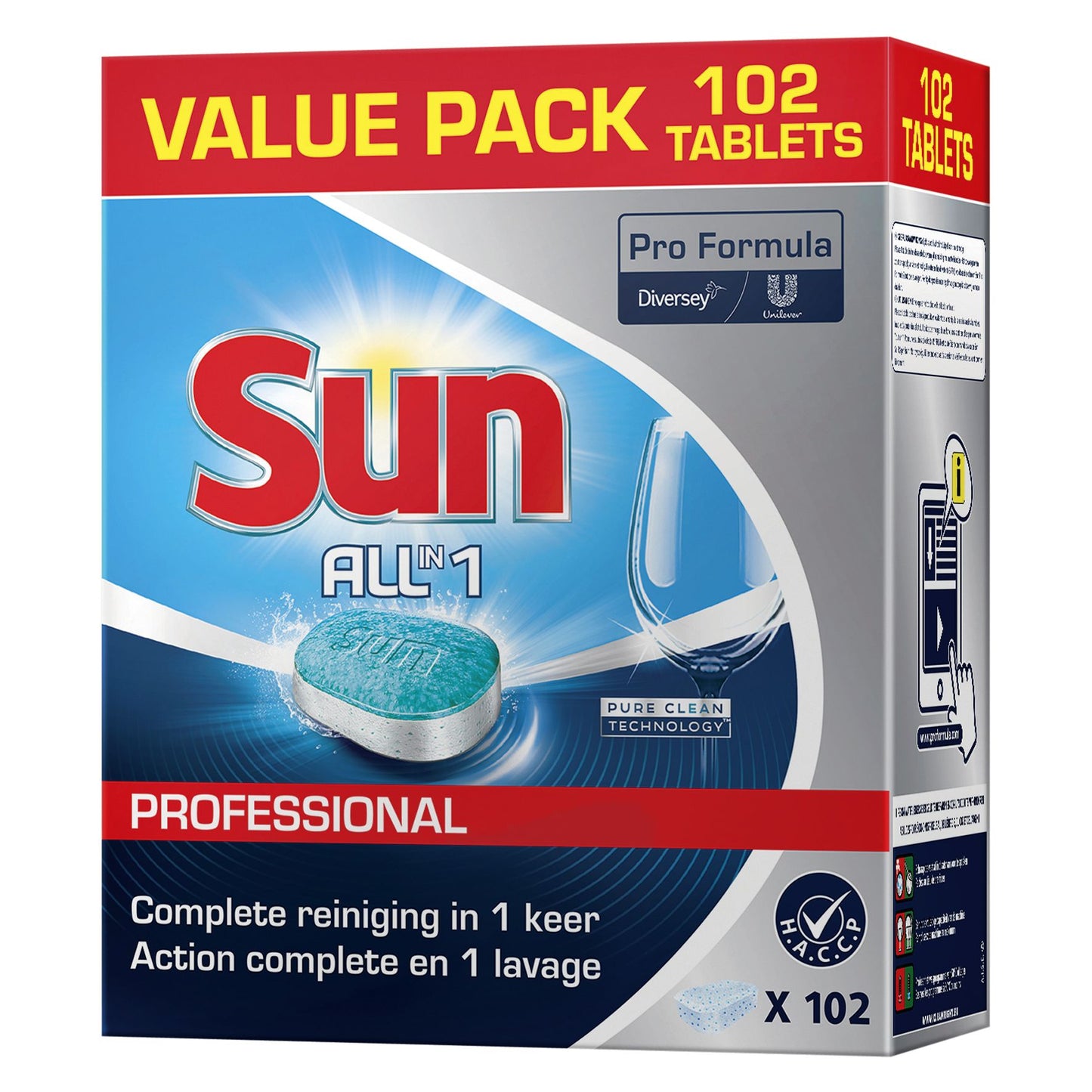 Sun - Geschirrspültabs Pro Formula All-in-One 102 Stück