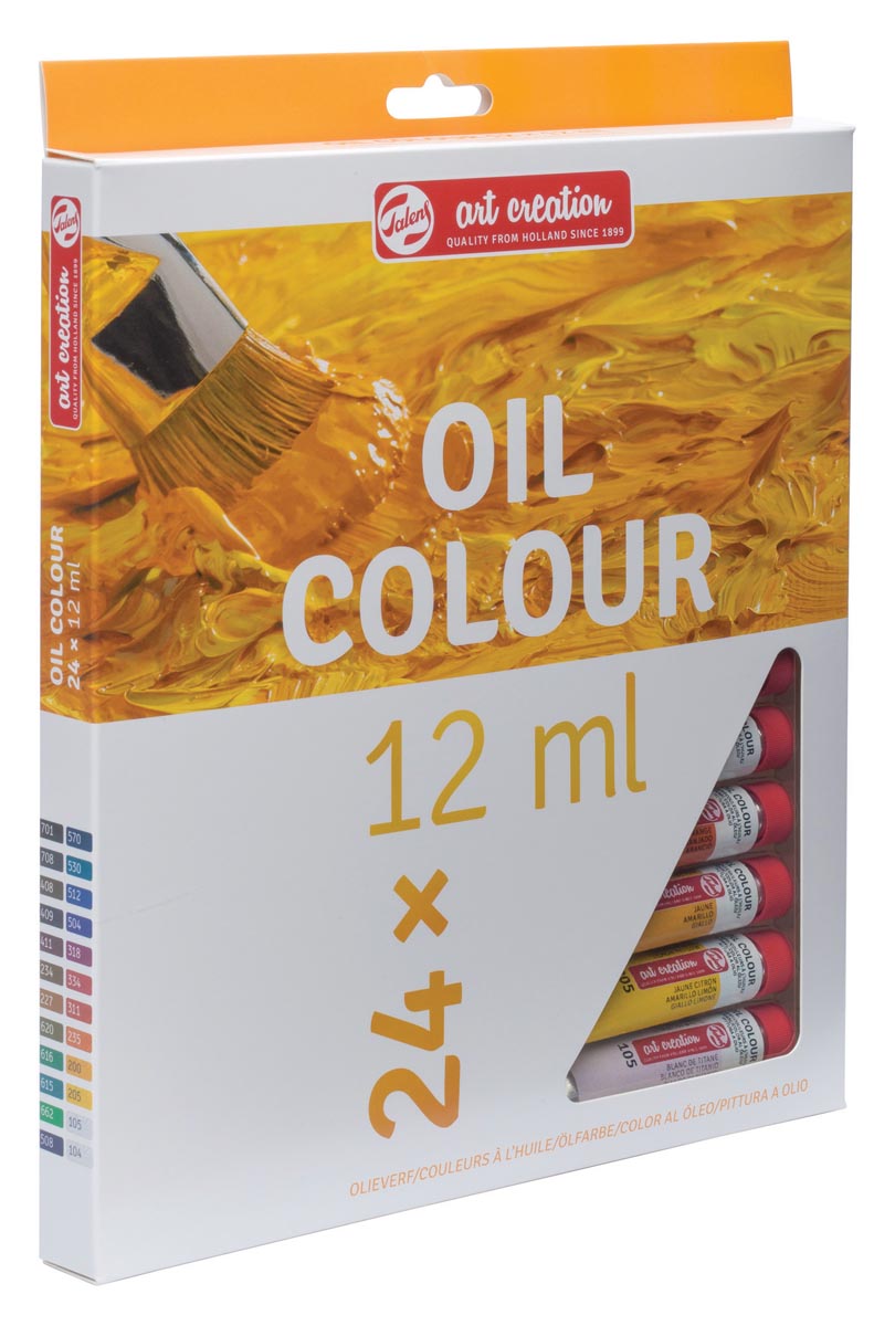 Talens Art Creation – Art Creation Ölfarbentube mit 12 ml, Set mit 24 Tuben in verschiedenen Farben