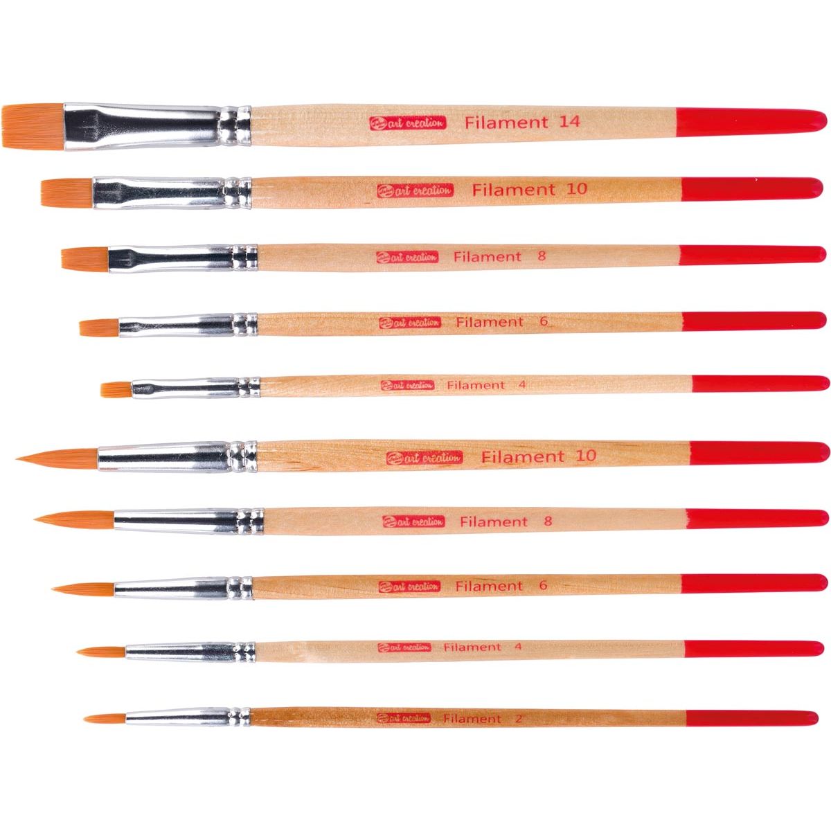 Talens Art Creation – Art Creation Aquarellpinsel aus Polyester, sortiert, Set mit 10 Pinseln