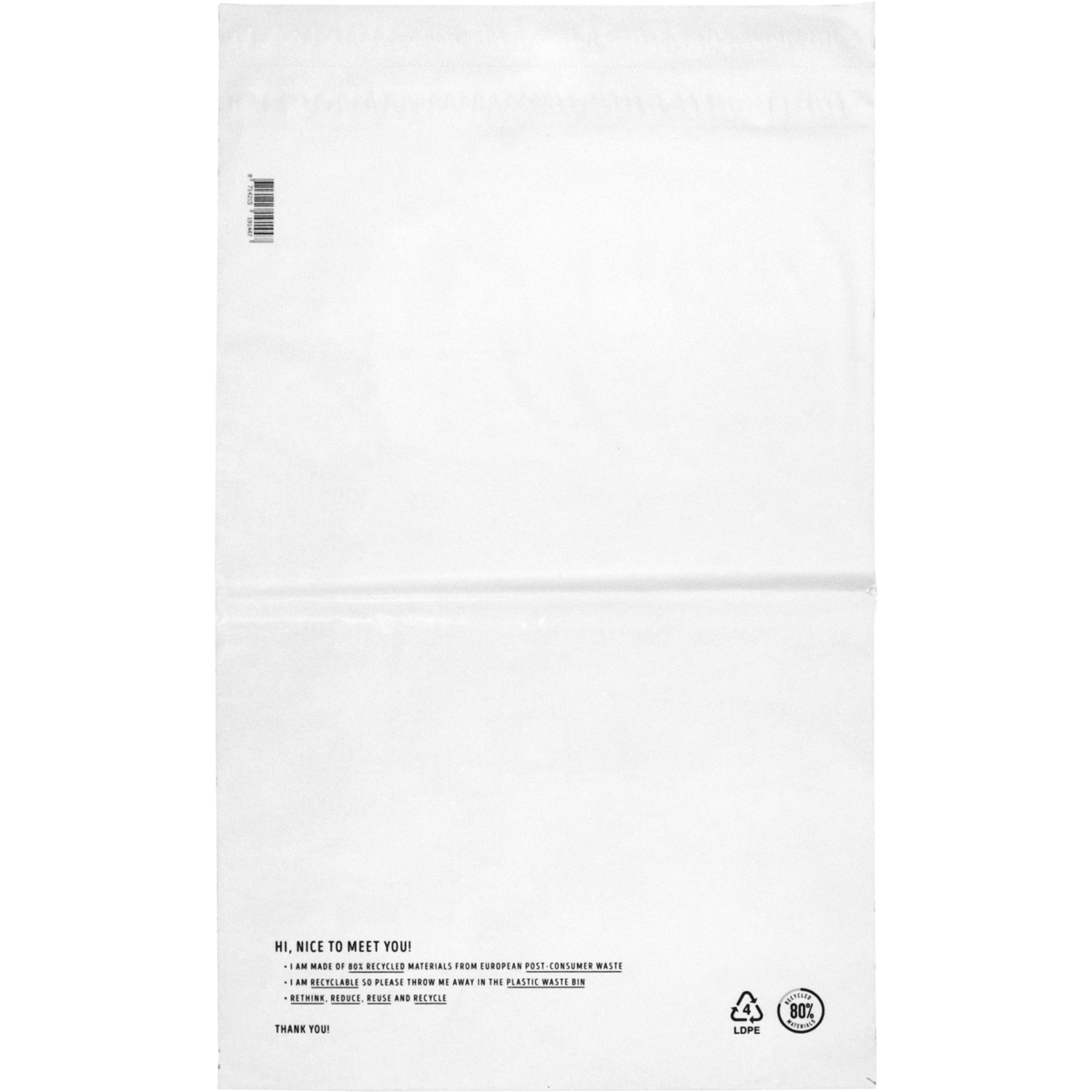 Klika - Tasche | Versandtasche | Recyceltes LDPE | 36x54cm | 65my | weiß | 250 Stück