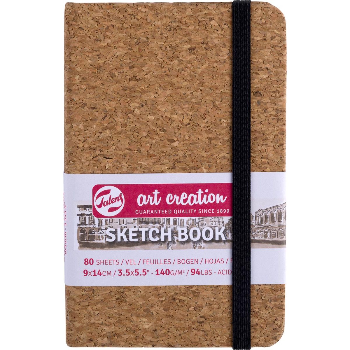 Talens Art Creation – Art Creation Skizzenbuch Kork, 140 g/m², ft 9 x 14 cm, 80 Blatt