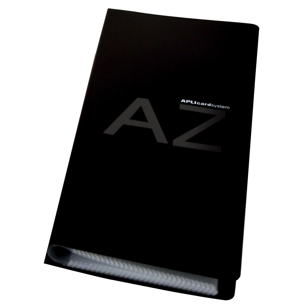 Apli - Visitenkartenmappe, Ft 27,5 x 12 cm, für 160 Karten, schwarz