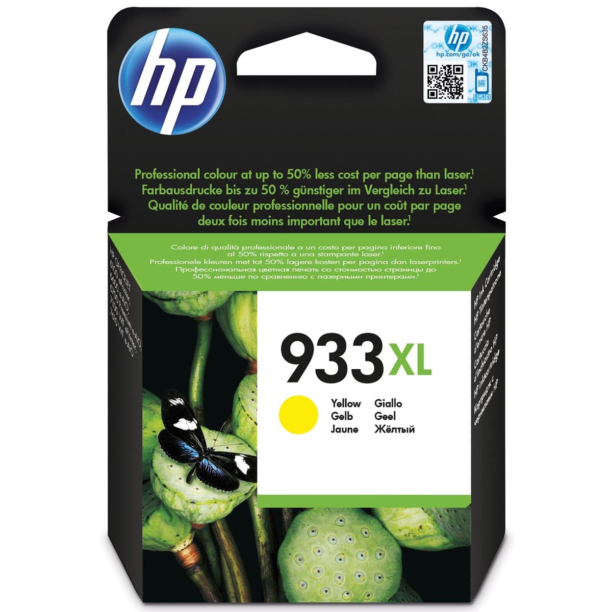 HP - Tintenpatrone 933XL, 825 Seiten, OEM CN056AE, gelb