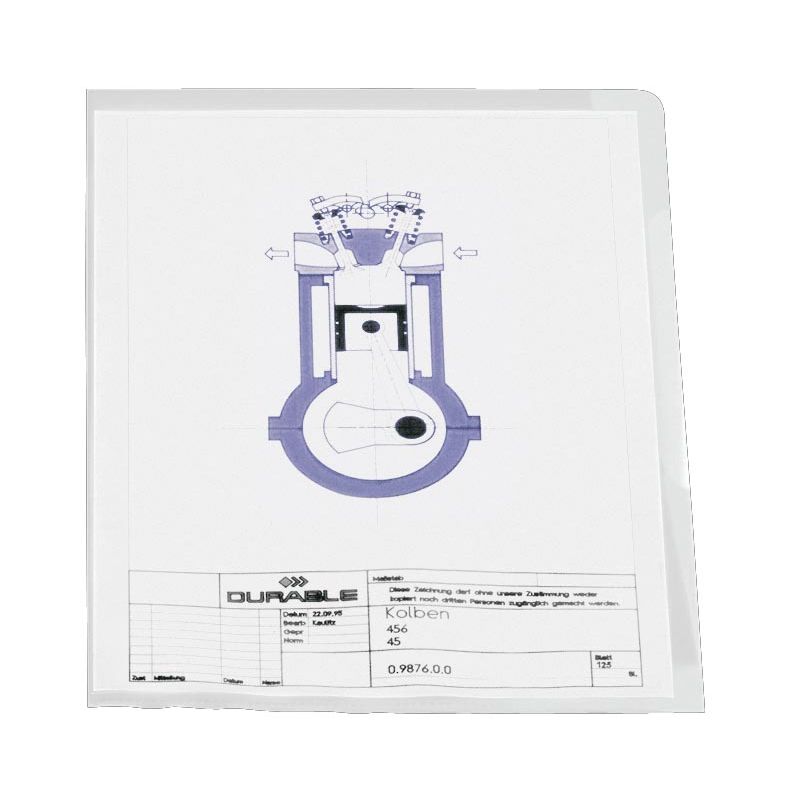 Langlebig - L-Ordner A4, transparent, 10 Stück