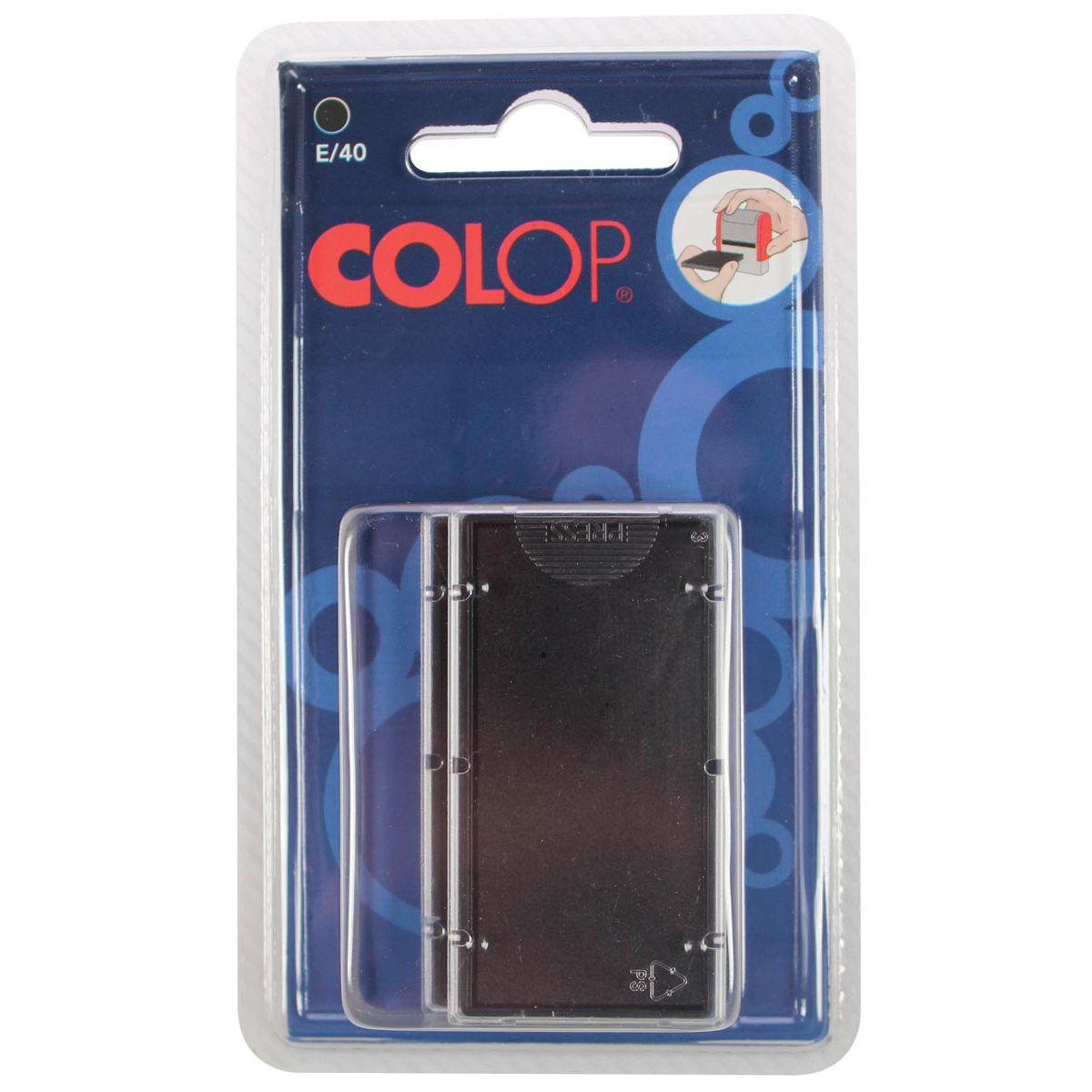 Colop - Stempelkissen schwarz, für Stempel P40, P40N, Blister à 2 Stück