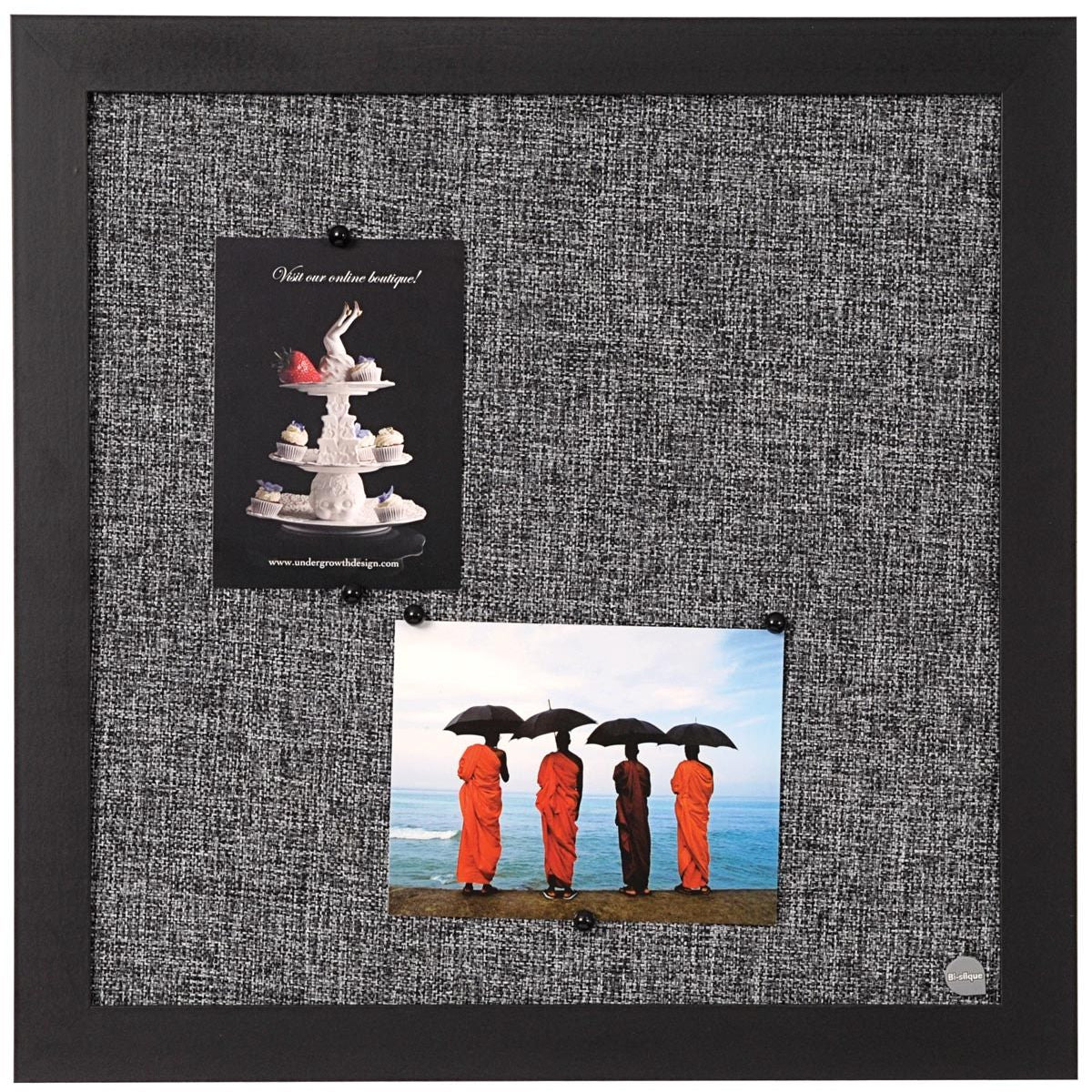 Bi-Office - Bisilque Notiztafel Black Shadow hellgrau