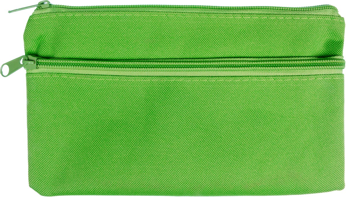 Kangaro - pennenzak, plat, ft 21 x 11 cm, groen