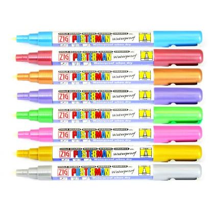Posterman – Kreidemarker PMA-20, schmale Spitze, 1 mm, fluoreszierendes Orange
