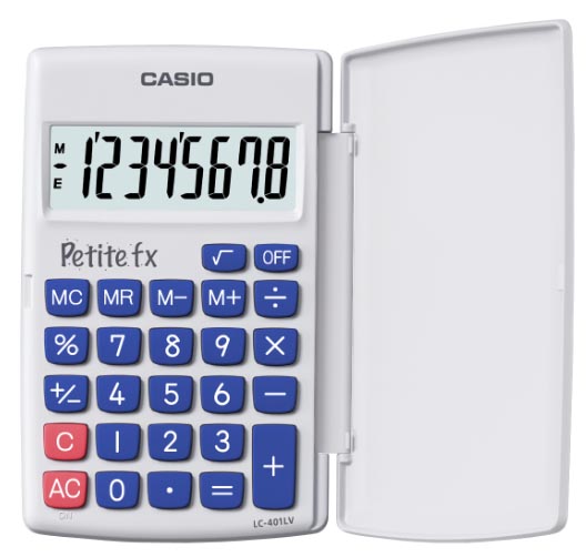 Casio - Petite FX Taschenrechner, weiß