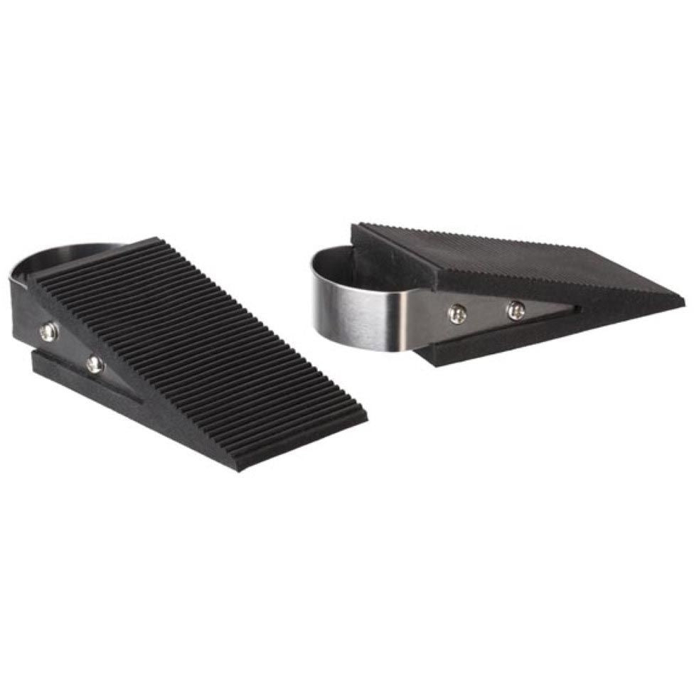 Perel - deurstop, rubber, zwart, pak van 2 stuks