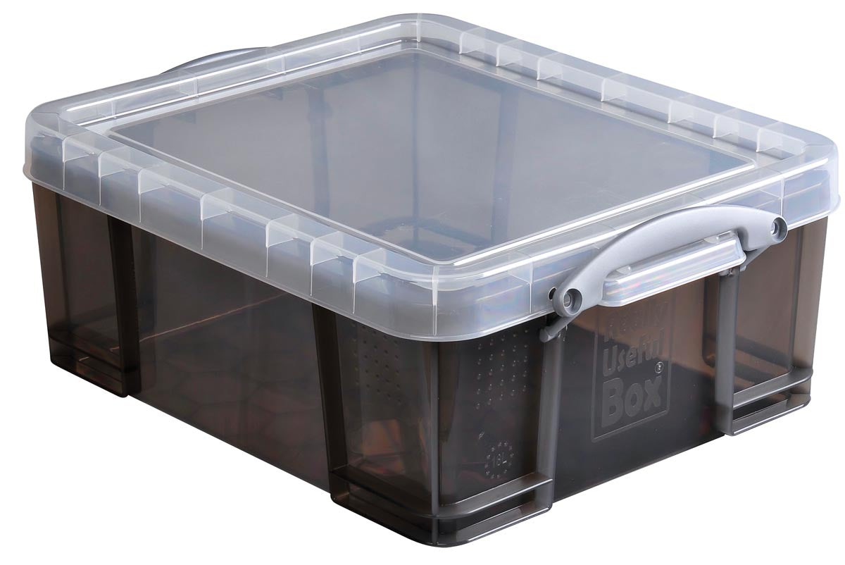 Really Useful Box - Box Aufbewahrungsbox18 Liter, transparent geräuchert