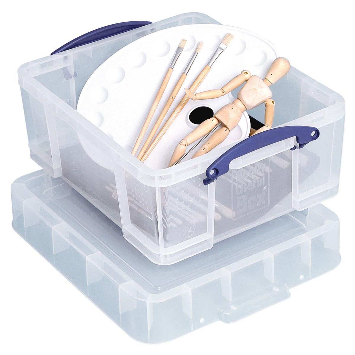 Really Useful Box - Box Aufbewahrungsbox 18 Liter XL, transparent