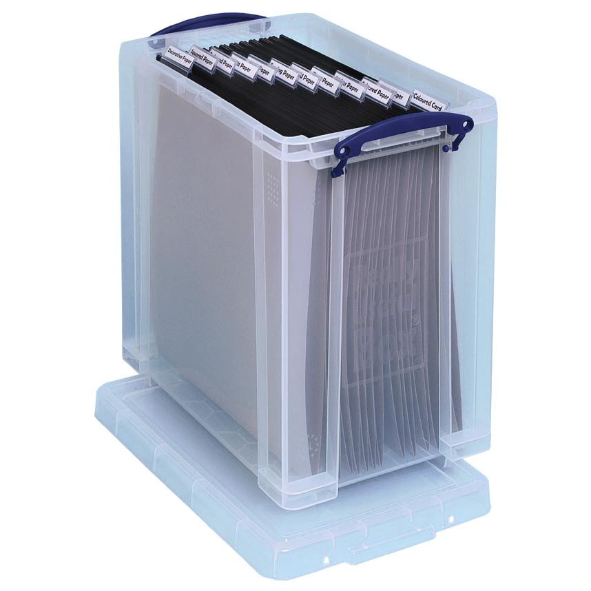 Really Useful Box - Box Aufbewahrungsbox 25 Liter, transparent