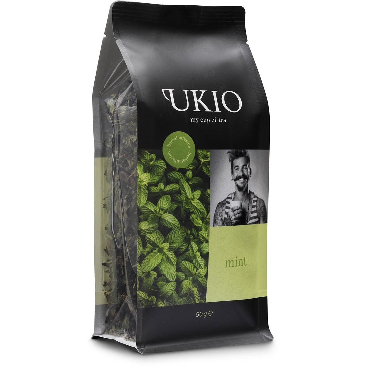 Ukio - Aufguss Minze, lose Kräuter, Packung mit 50 Gramm