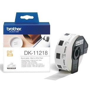 Brother - Etikett DK-11218 rund 24mm 1 Rolle à 1000 Stück weiß