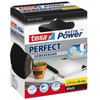 Tesa - Textile® extra Power Perfect 2,75mx38mm schwarz