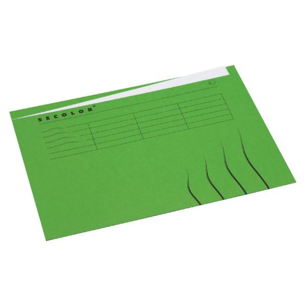 Jalema – Faltmappe mit Markenlasche A4, 100 % recycelter Karton, 250 g, Grün