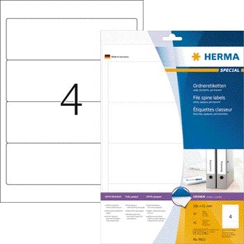 HERMA - Rückenetikett 8621 breit 61x192mm selbstklebend weiß