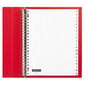Quantore - Tabs 23 Löcher 20 Teile mit Alphabet weiß PP | 10 Stück