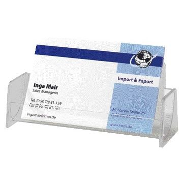 Sigel - Visitenkartenablage VA120 für 50 Karten 94x85mm Hartplastik glasklar