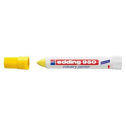Edding - Filzstift 950 Pastenmarker Industrie rund 10mm gelb