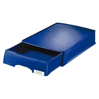 Leitz - Briefablage Plus mit Schublade A4 Maxi blau | 4 Stück