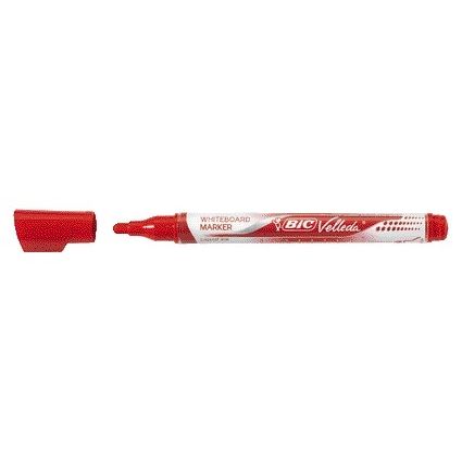 Bic - Whiteboard-Marker Velleda flüssig rund mittelrot | 12 Stück