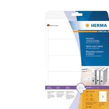 HERMA - Einsteckkarte 5032 breit 54x190mm weiß 25 Blatt