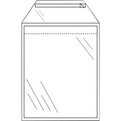 CleverPack - Briefumschlag Urkunde A4 220x300mm selbstklebend transparent 50 Stück