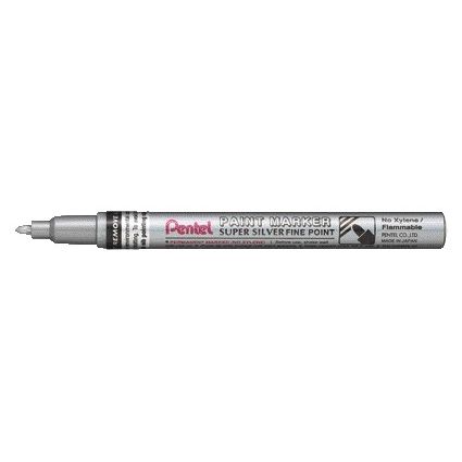 Pentel - Filzstift msp10 rund 1,5 mm silber | 12 Stück