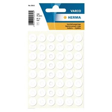 HERMA - Verstärkungsringe 5816 12mm 240 Stück