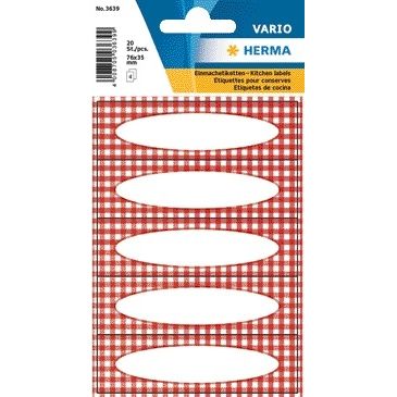HERMA - Label 3639 Küche Diamantrot | 10 Stück