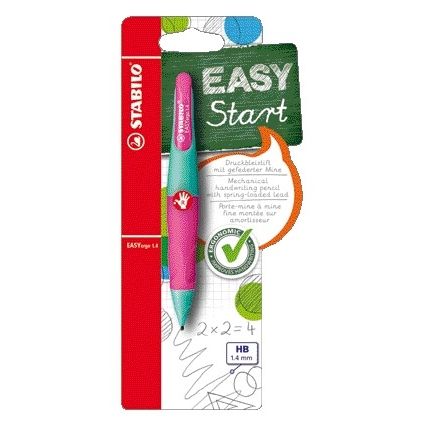 Stabilo - Druckbleistift Easyergo HB 1,4mm Rechtshänder türkis/neonpink Blister à 1 Stück | 5 Stück