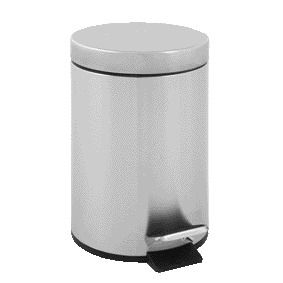 Vepa Bins - Treteimer V-Teil 5 Liter mattierter Edelstahl