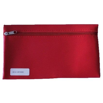 Office - Schulmäppchen 15x26cm mit Reißverschluss, Skai leuchtend rot