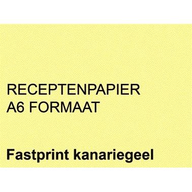 Fastprint - Rezeptpapier A6 80gr Kanariengelb 2000 Blatt