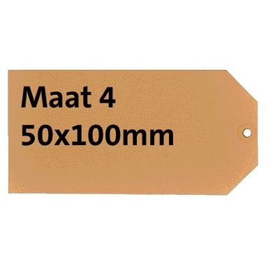 Quantore - Etikettenkarton Nr. 4 200gr 50x100mm Fensterleder 1000 Stück