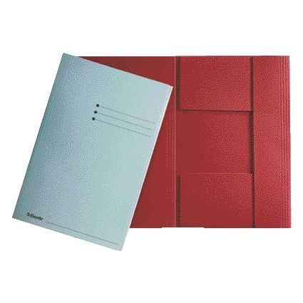 Esselte - Aktenordner Folio 3 Klappen Manila 275gr rot | 50 Stück