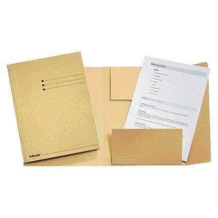 Esselte - Aktenordner A4 3 Klappen Manila 275gr beige | 50 Stück