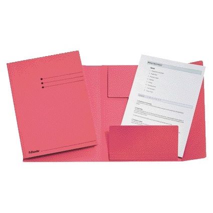 Esselte - Aktenordner A4 3 Klappen Manila 275gr rosa