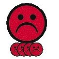 Smit Visual - Magnet Smiley 50mm Emotion traurig rot 5 Stück