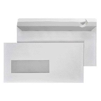Hermes - Umschlag EA5/6 110x220mm Fenster 4x11links selbstklebend 500 Stück