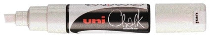 Uni-Ball - Kreidemarker Kreide diagonal 8,0mm weiß | 6 Stück