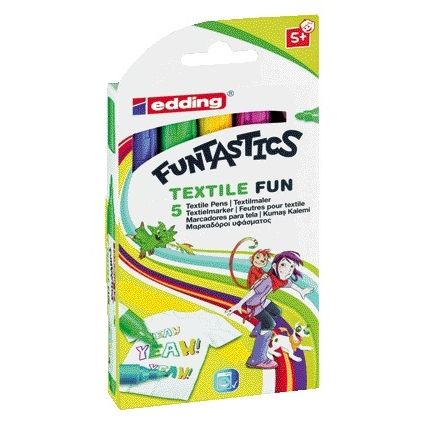 Edding - Filzstift 17 textile fun rund 2-3mm Set à 5 Stück
