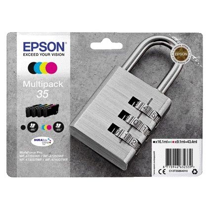 Epson - Tintenpatrone 35 T3586 Schwarz + 3 Farben