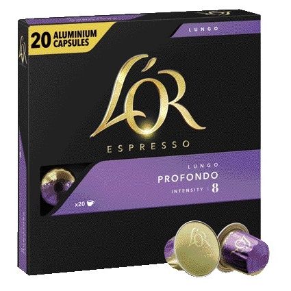 L'or - Kaffeetassen Espresso Lungo Profondo 20 Stück | 10 Stück