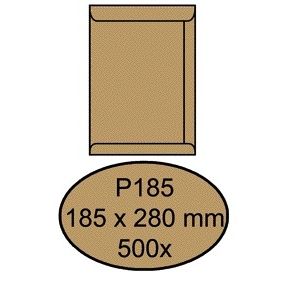 Quantore - Umschlag Urkunde P185 185x280mm braunes Kraftpapier 500 Stück