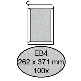 Quantore - Umschlagkarton Rückseite EB4 262x371mm selbstklebend weiß 100 Stück